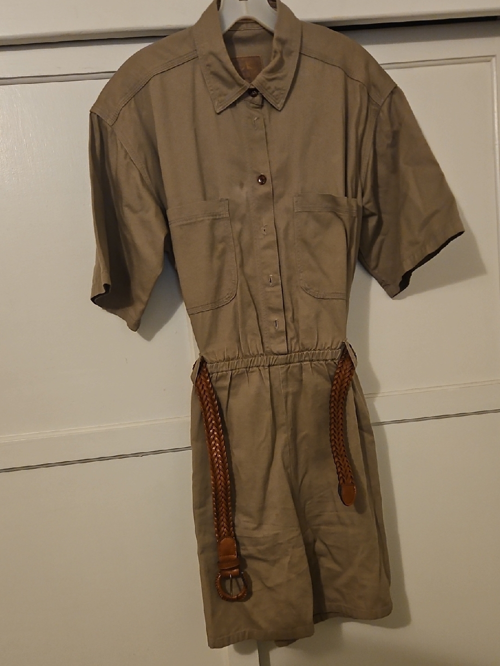 U.S. Army Olive Green Utility Jacket with Leather Patch